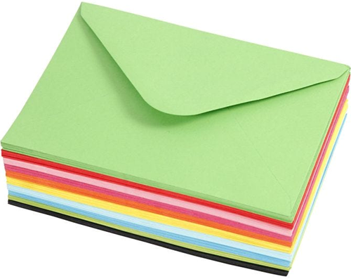 Creativ Company gekleurde enveloppen C6 100 stuks multicolor papier