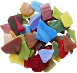 Creativ Company mozaïek getrommeld glas groot mix 2 kg kleuren