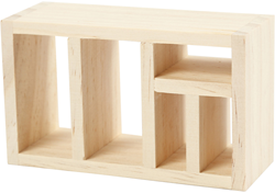 Creativ Company houten boekenplank mini - knutselmateriaal voor kinderen