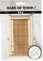 Creativ Company houten mini strandstoel decoratie voor knutselen en poppenhuis