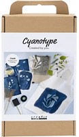 Creativ Company kit cyanotype textile bleu - coffret créatif pour enfants
