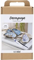 Creativ Company kit créatif coquilles d’huîtres bleu décopatch
