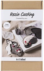 Creativ Company kit créatif moulage résine coquillages noir-blanc coffret créatif