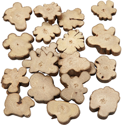 Creativ Company houten decoratie mix schijven 15-40 mm 230 gr