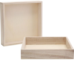 Creativ Company houten frame schilderij lijst 16,2x16,2x3cm 10 stuks