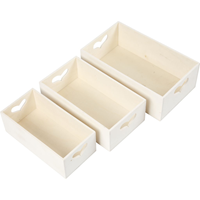 Creativ Company houten opslagdozen hart set decoratief opbergen 3 stuks