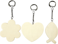 Creativ Company porte-clés en bois jouet set 12 pièces
