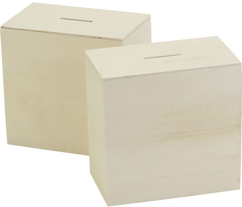 Creativ Company tirelire en bois jouet créatif 10x10x6 cm FSC