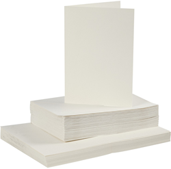 Creativ Company kaarten en enveloppen off-white 50 sets knutselpapier