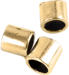 Creativ Company knijpkralen goud tube 2x2mm voor sieraden maken 80 stuks