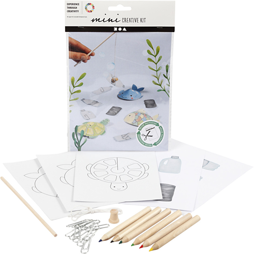 Creativ Company visspel knutselset karton en hout voor kinderen