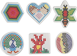 Creativ Company plaques support perles à repasser set 6 pièces formes