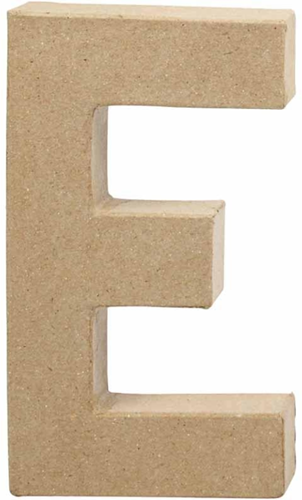 Creativ Company papier-mache letter E - knutseldecoratie 20,5 cm