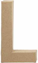 Creativ Company lettre en papier-mâché L matériel créatif brun 20,5cm