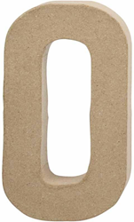 Creativ Company papier-mache letter O knutseldecoratie 20,5cm bruin