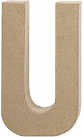 Creativ Company letter knutselpapier-mache U 20,5cm bruin decoratie