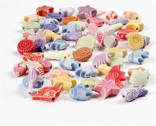 Creativ Company perles jouet Animaux marins 9-12 mm Multi 380 pièces