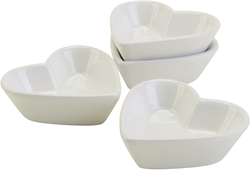 Creativ Company coupelles cœur porcelaine blanche 8 cm 12 pièces décoration