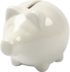 Creativ Company porseleinen spaarpot varken 8x9 cm decoratie cadeau