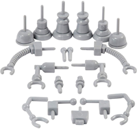 Creativ Company robot onderdelen grijs knutselset - 19 stuks - klei accessoires