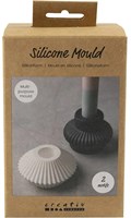 Creativ Company siliconen kandelaar vormen transparant glans 2 stuks