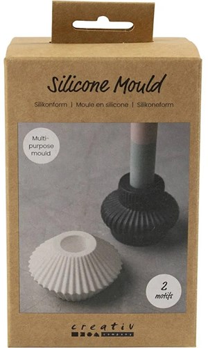 Creativ Company moules en silicone bougeoirs transparent brillant 2 pièces