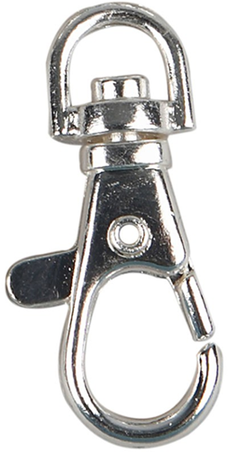 Creativ Company sleutelhanger met draaioog 40 mm zilver - set van 2 stuks