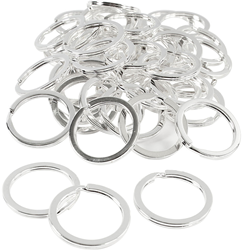 Creativ Company anneau porte-clés 28 mm argenté 50 pièces porte-clés