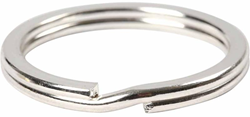 Creativ Company sleutelringen zilver 28 mm - set van 4 stuks sleutelhanger