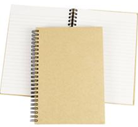 Creativ Company notitieboek A5 spiraal Kraftpapier gelinieerd 80 vel