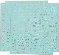 Creativ Company stickers texte doré turquoise papier 4 feuilles décoration