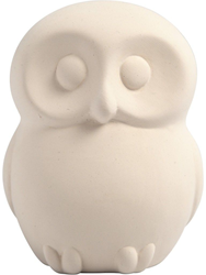 Creativ Company tirelire hibou terre cuite blanche 10 cm 8 pièces déco