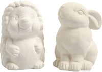 Creativ Company terracotta spaarpotten konijn en egel 10 cm decoratie