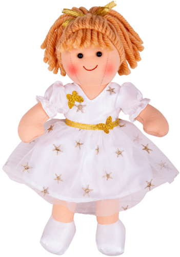 BigJigs zachte knuffelpop Charlotte - pop 25 cm textiel