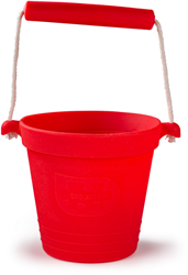 BigJigs seau en silicone - rouge cerise jouet plage