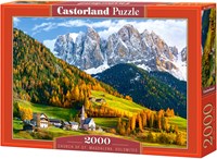 Castorland puzzel landschap Church of St. Magdalena Dolomites 2000 stukjes-2