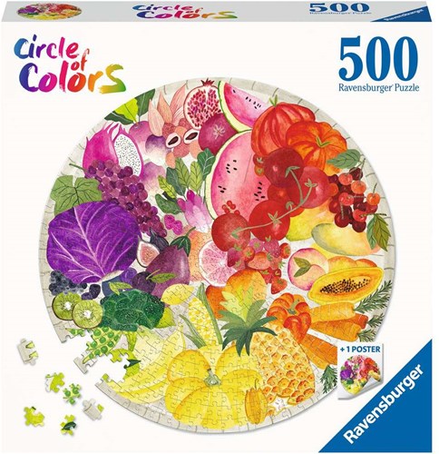 Ravensburger puzzel Fruits and Vegetables - ronde legpuzzel 500 stukjes-2