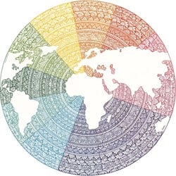 Ravensburger Puzzel 500 stukjes Round puzzle - Circle of colors - Mandala
