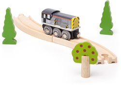 BigJigs houten trein Class 8 Diesel rangeerder speelgoedtrein