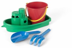 Dantoy bateau jouet set recyclé vert 4 pièces jeu durable