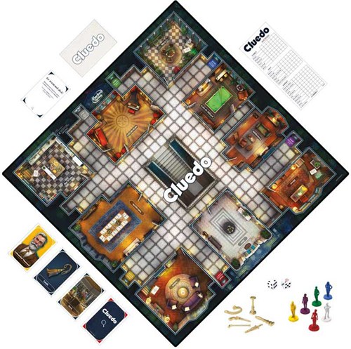 Hasbro bordspel CLUEDO klassiek detectivespel familiespel (Engelstalig)-2