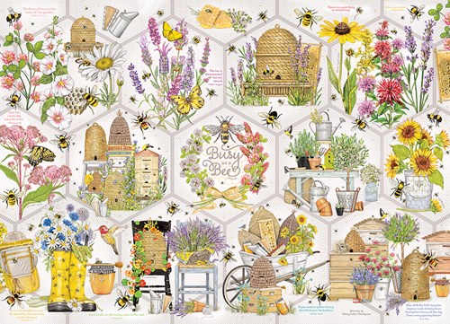 Cobble Hill legpuzzel Busy as a Bee - 500 stukjes kunst bloemen