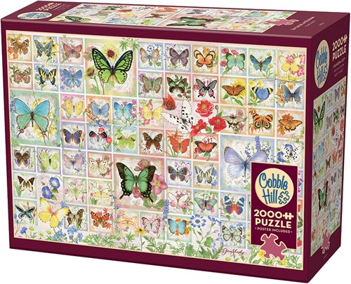 Cobble Hill puzzle animaux - Papillons et Fleurs 2000 pièces-2