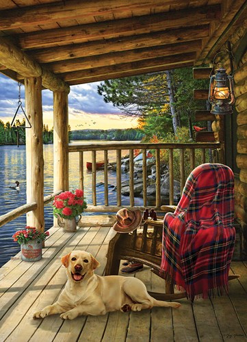 Cobble Hill puzzle Cabin Porch - 1000 pièces puzzle nature