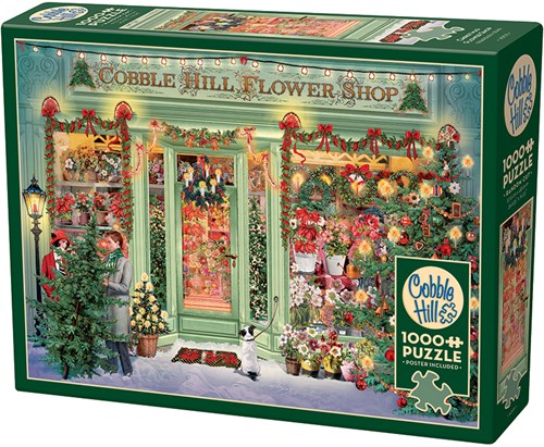 Cobble Hill puzzle de Noël 1000 pièces Christmas Flower Shop jeu-2