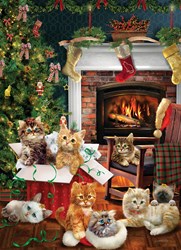 Cobble Hill puzzle chatons de Noël - puzzle 1000 pièces
