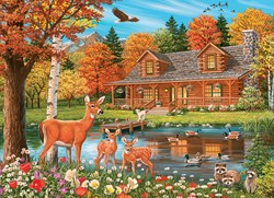Cobble Hill puzzle Cottage Pond famille 350 pièces animaux