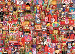 Cobble Hill puzzle Dollies 1000 pièces - puzzle coloré