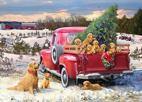 Cobble Hill legpuzzel 1000 stukjes Family Outing honden puzzel