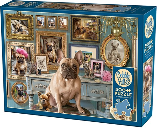Cobble Hill puzzle Frenchie - puzzle adulte 500 pièces chien-2
